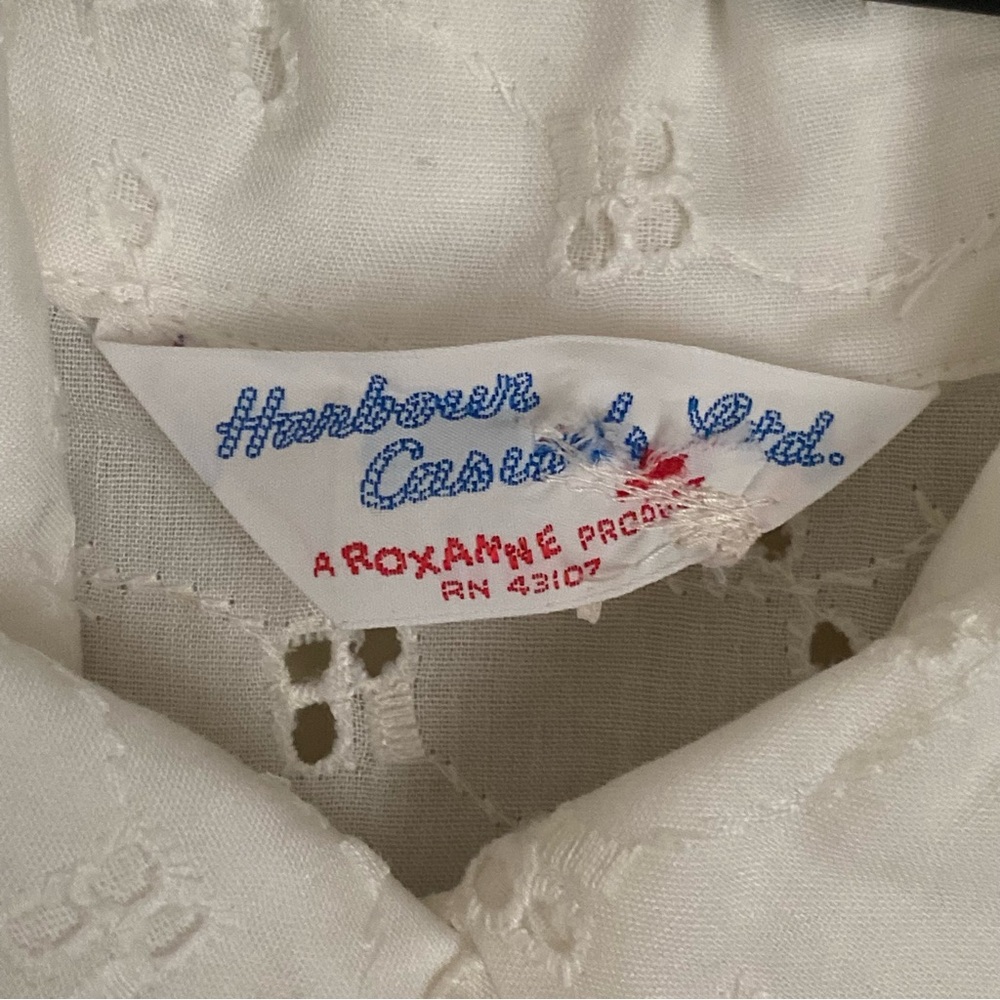 Vintage White Eyelet Duster Robe Housecoat Swimsu… - image 8